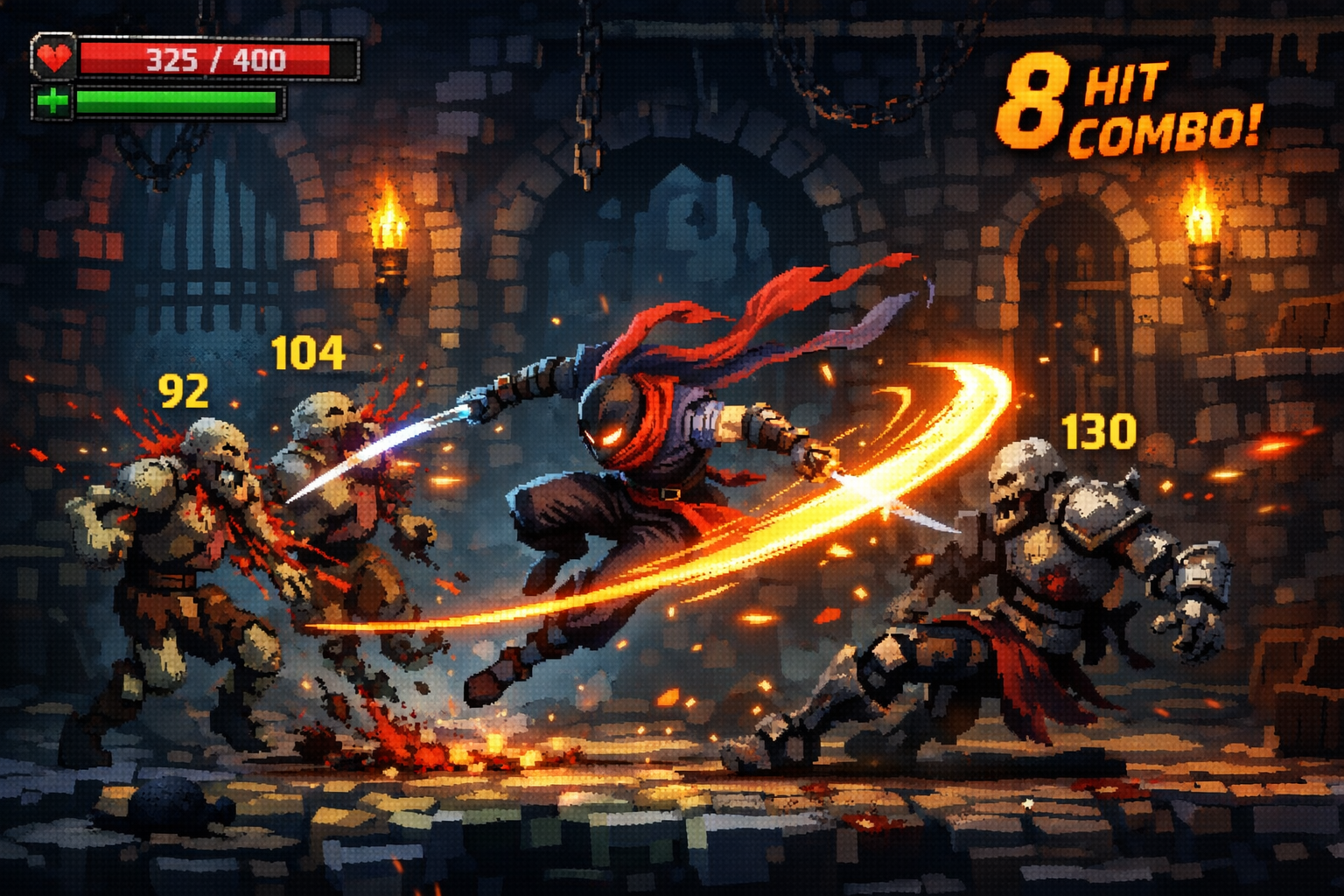 Dead Cells akici savas mekanikleri ve dusman karsilasmasi