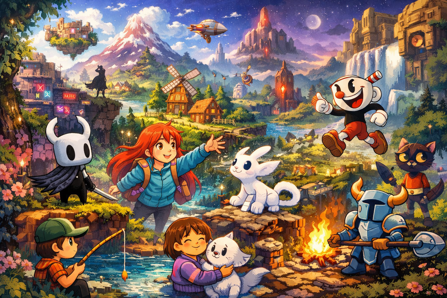 Bagimsiz oyun dunyasinin renkli ve yaratici atmosferi